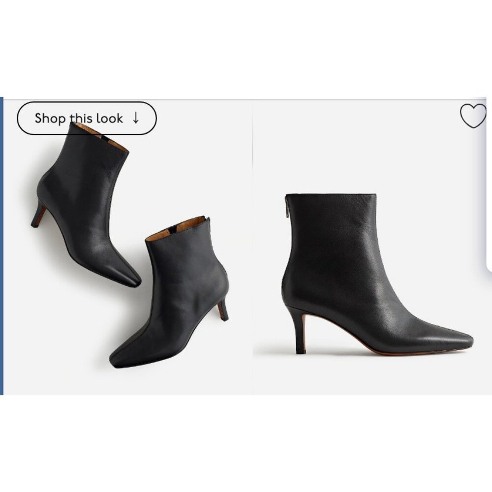 Madewell $218 The Dimes Stiletto Heel Ankle Boot Black Size 7.5 NT545